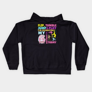 Girls 6th Birthday Gymnastics Themed Party Kids Six Year Old Kids Hoodie